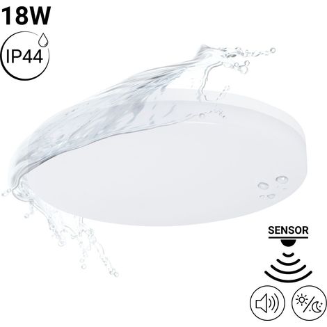 Plafón LED Techo 18W - Sensor De Sonido + Sensor Crepuscular - - Blanco Cálido
