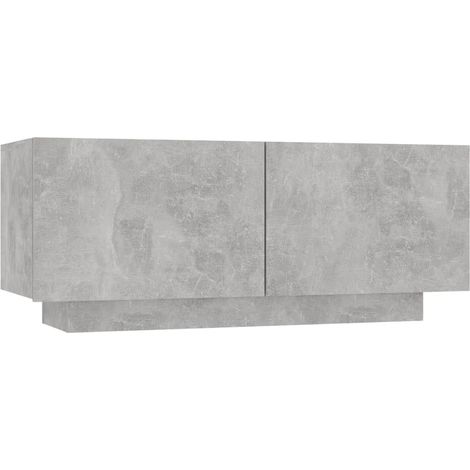 Meuble TV Gris béton 100x35x40 (1/5)