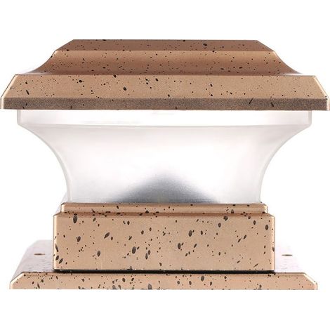 Le poteau de clôture à énergie solaire allume la lampe de pilier de cour de paysage de jardin extérieur imperméable à l'eau lumière chaude (1/5)