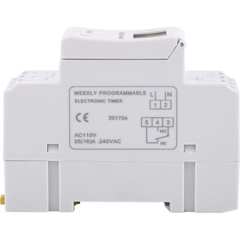 Elektronisches Wochenzeitschaltrelais, 16 Zyklen, Ein/Aus, LCD-Anzeige, 110 V Wechselstrom
