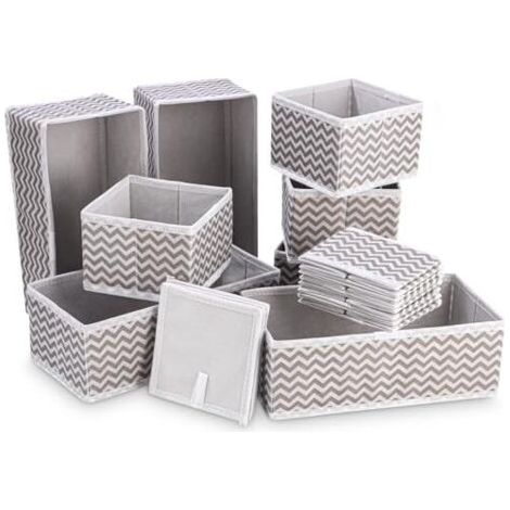 12 Pièces de Organisateur Tiroir Non-tissé, Rangement Vetement Pliable en Tissu, Boite Rangement Vetement, Rangement Facile des Vêtements, Sous-Vêtements, Chaussettes, Jouets, Articles Divers, ETC