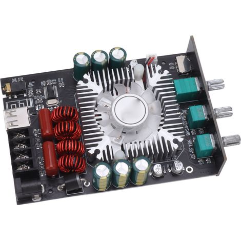 Module amplificateur de puissance numérique Bluetooth, son HD, réglage des aigus et des graves, carte d'amplification DC 15‑36V (1/5)