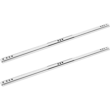 Coulisses à billes à extension complète 400 mm, fermeture douce et silencieuse, en acier robuste pour armoires (lot de 2) (1/5)