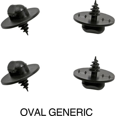 Set 4 clip fissaggio tappeti - Ovale - Universale