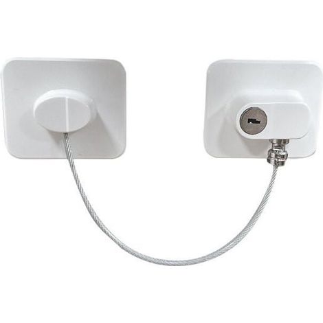 Entrebâilleur de fenêtre - PZCC - Sans perçage - Câble acier inox 304 - Verrou sécurité enfant (1/4)