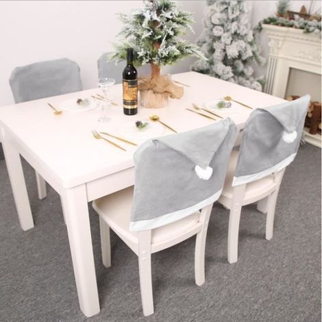 Chair Covers - Set of 4 - Gray - 58x49 cm - Non-woven