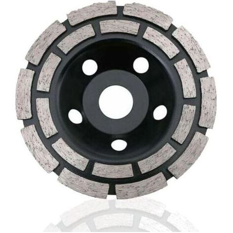 Disque Diamant, Diamant à Meuler Béton 230 x 22,2 mm Double Rangée, Meule Diamantée Universelle pour Poncer Béton, Pierre, Granit Chape, Maçonnerie, Usage Universel (1/4)