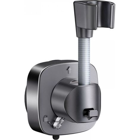Wandmontierter Duschkopfhalter, um 360° verstellbarer Handbrausekopfhalter, Saugnapfhalter für Duschstange, multidirektionaler, abnehmbarer Saugnapfhalter (1/4)