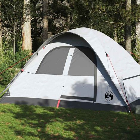 vidaXL Family Tent Dome 6-Person White Blackout Fabric Waterproof (1/5)