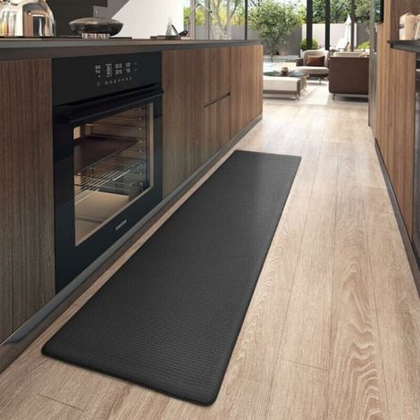 Tapis de cuisine antidérapant et imperméable 45 x 150 cm – PVC mousse résistant à l'huile – Confort optimal pour cuisiner (1/4)