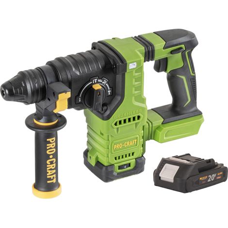 Procraft PHA30bb Trapano a percussione a batteria 20 V 2,8 J SDS plus Brushless + 1x batteria 2,0 Ah - senza caricabatteria