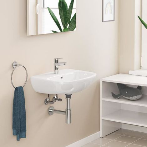 Mitigeur lavabo salle de bains - GROHE - Monotrou - Chromé - Economie d'eau (1/5)