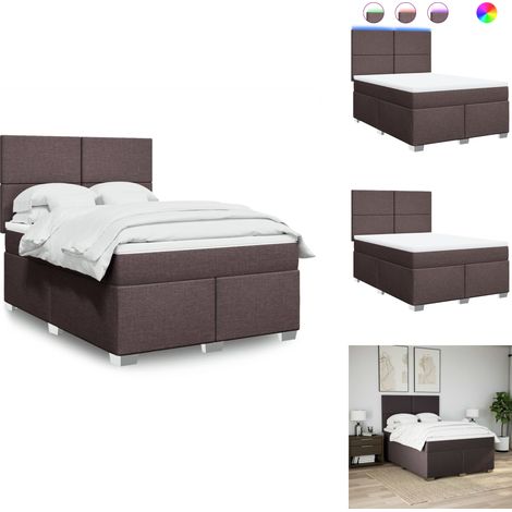 Sommier à lattes de lit avec matelas Marron foncé 160x200 cm - Sommier À Lattes De Lit - Sommiers À Lattes De Lit - Lit - Meuble De Chambre À Coucher (1/5)