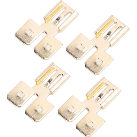 Jeu de connecteurs à fourche doubles à déconnexion rapide, non isolés, pour câblage automobile, adaptateur de bornes à 2 voies en laiton (1/5)