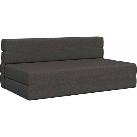 Klappsofa Bett Dunkelgrau 152 x 86,5 x 60 cm Stoff vidaXL