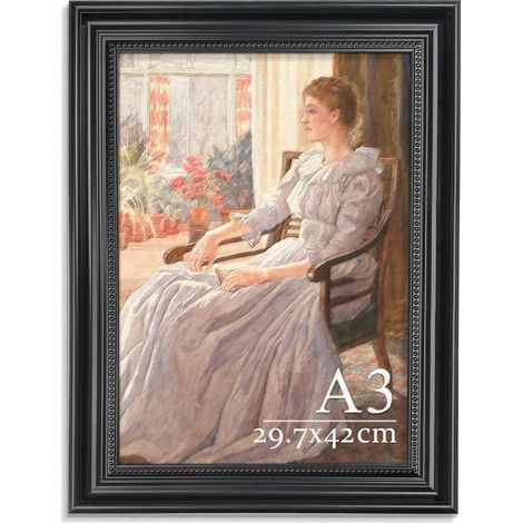 Cadre Photo A3 (29,7 × 42 cm) Noir, Cadre Large, Cadre Photo Vintage A3 (1/5)