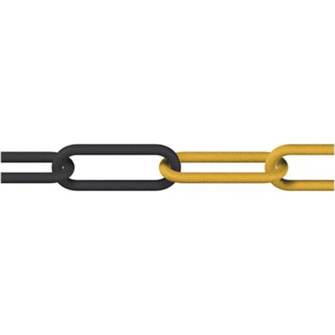 dörner + helmer 128966 Catena chiusa Nero, Giallo Plastica 25 m (1/4)