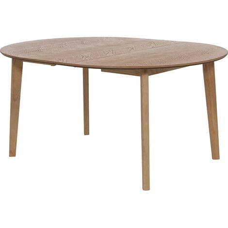 Table à manger extensible 4 à 8 personnes placage chêne - Naturel - MARIZEL (1/5)