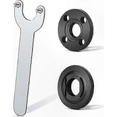 Clé à molette métallique pour écrou de meuleuse, adaptable aux outils 4,5" 5" et filetage 5/8-11, clé de blocage de bride robuste en acier, accessoire de fixation universel pour disqueuse. (1/5)