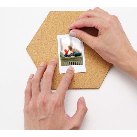 Provo batch of 8 cork stickers display boards with 50 mini thumbtacks and drawings - office, home, children's room wall decoration (1/4)