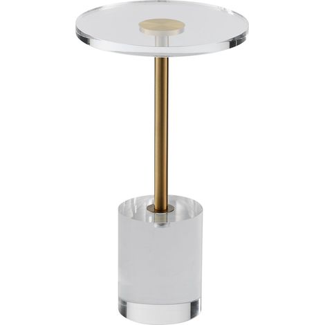 Table d appoint en acrylique transparent plateau rond 30x30 cm hauteur 54 cm café boissons salon bureau (1/5)