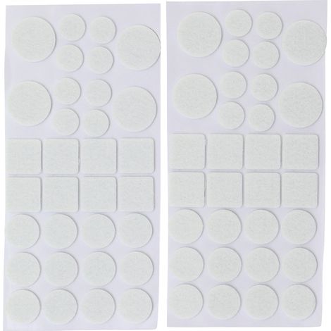 Serie di feltrini adesivi  bianco  64 pz. (1/3)