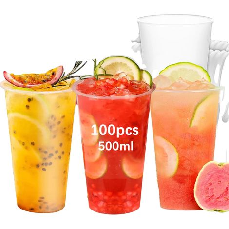 Vasos perfectos, capacidad de 500 ml, diseño ecológico, 100 unidades, 500 ml (1/2)