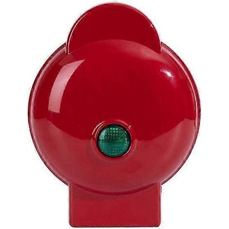 Gaufrier électrique antiadhésif mini 11,5 cm, design compact, idéal pour sandwichs et œufs, facile à nettoyer, rouge, prise européenne (1/5)