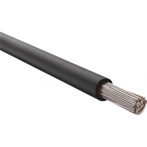 HELU KABEL SiF 1X35mm² BK (schwarz) Einzelader Silikon schwarz AD 10,3mm Nennspannung Uo/U 300V/500V - 1 Meter