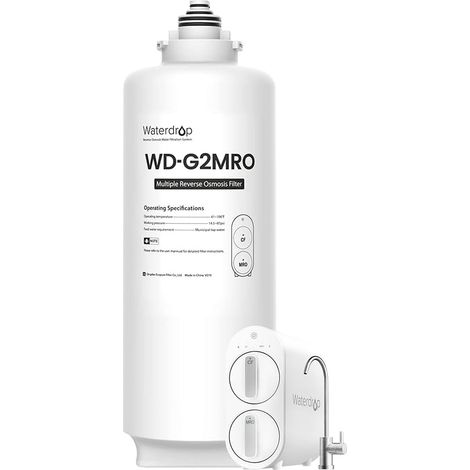 Waterdrop WD-G2MRO Filter 2 Year Life Replacement for WD-G2-B WD-G2-W Reverse Osmosis System