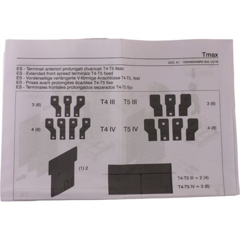 Terminali anteriori prolungati divaricati 3pcs T5 ABB