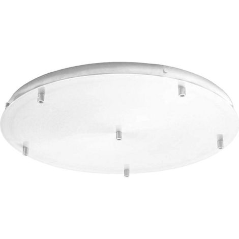 Base tonda sei luci cleofe alice bt 6 bianco opaco, finition métal blanc