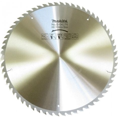 Makita B-04276 Kreissägeblatt 355x3x30mm 60T 20° Holz