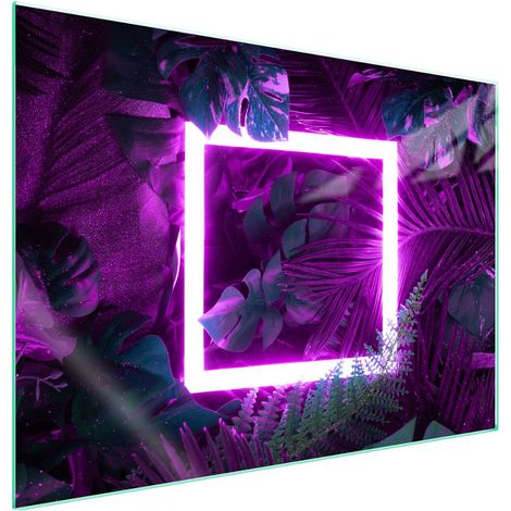 Plaque de protection en verre pour poêle 70x52 Feuille (1/5)