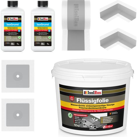 Kit de jointure 710 g, film liquide 12 kg, Isogrund 2 L, ruban adhésif 10 m, 2 coins, 2 manchettes