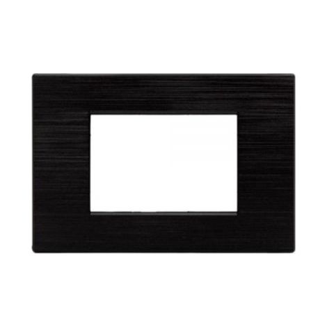 MAPAM Placca tecnopolimero spazzolato nero 7P - GEM-P6007SP-NE