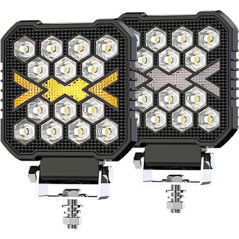 4-Zoll-LED-Arbeitsscheinwerfer für Lkw, 30 W, gelb-weiß, schwarz (1/5)
