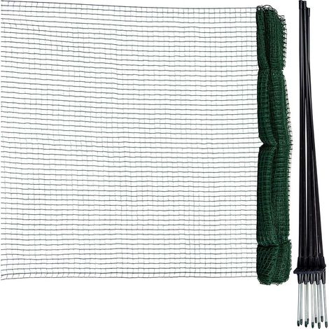 Horizont – Grillage souple petites mailles 0.90 x 15 m – 9 piquets en fibre de verre – Positionnement libre des piquets – Pour protéger volaille