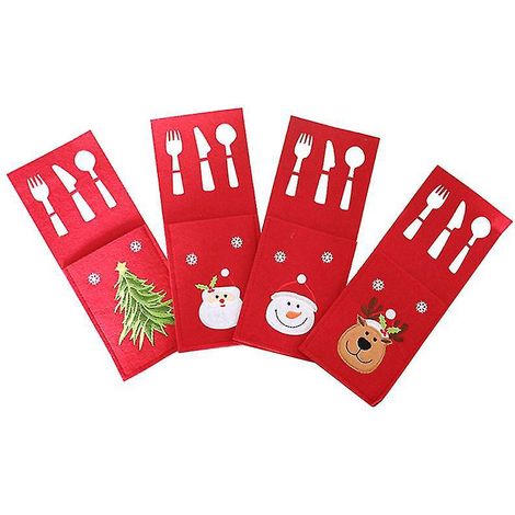 Porte-vaisselle en tissu non tissé pour Noël (1/3)