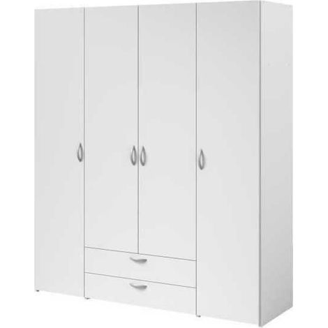 Parisot VARIA Kleiderschrank weiß 4 Türen 2 Schubladen (1/2)