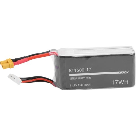 Batterie Lipo 3S 11.1V 1500mAh avec Connecteur XT30 - Haute Performance pour Modèles RC Voiture, Bateau, Avion (1/5)