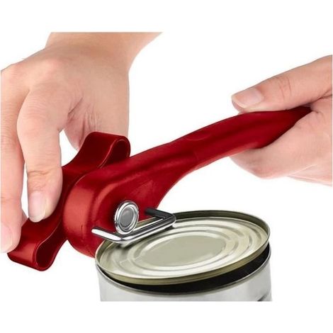 Ouvre-boîte Couteau-Cuisine Ouvre-boîte Ménage Professionnel Manuel Ouvre-boîte-Rouge (1/4)