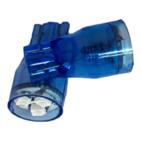 Coppia 2 Lampade Led T10 Con 3 Smd 3528 Colore Blu Blue 12V 0,2W
