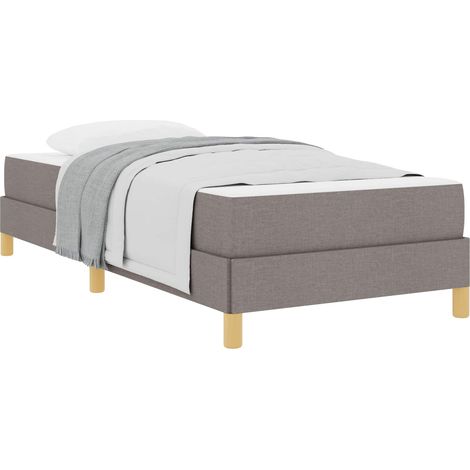 Maison Exclusive - Lit à ressorts avec matelas Taupe 80 x 200 cm tissu