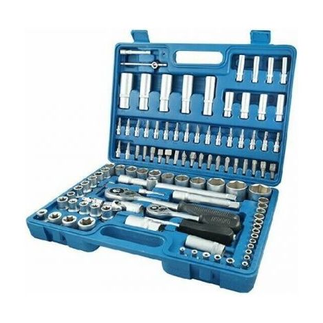 SET 108 PEZZI CHIAVE CHIAVI A BUSSOLA VALIGETTA CRICCHETTO KIT UTENSILI INSERTI