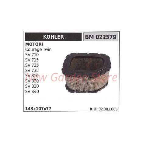 Filtro aria KOHLER trattorino rasaerba COURAGE TWIN SV 710 715 725 735 022579