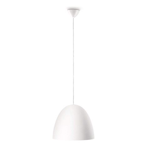Hever - Sospensione cupola in metallo bianco diam. 35 cm