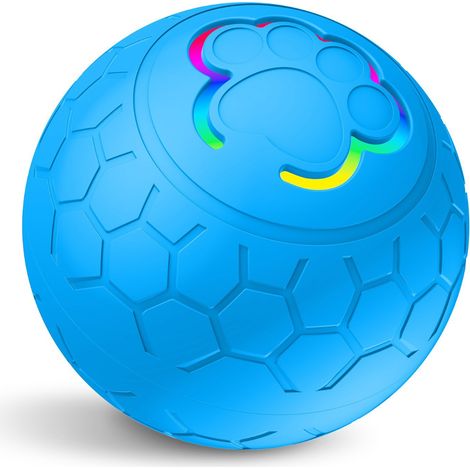 Balle Interactive pour Chien, Jouet LED Rechargeable USB, Rebondissante et Durable pour Chiens Moyens et Grands (Bleu) (1/5)