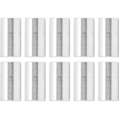 Lot de 10 entretoises rondes non filetées en alliage d'aluminium, diamètre extérieur 6 mm, longueur 10 mm (1/5)