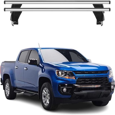 OMAC Dachträger Querträger Alu für Chevrolet Colorado 2023-2026 4 Tür – Abschließbar – T-Nut – City-Crash-getestet – Max. 50 kg Silber (1/5)
